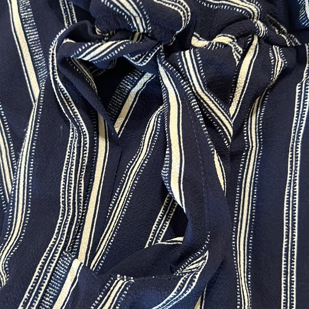 Bobeau Navy &‎ White Stripped Tank Style Jumpsuit - Picture 9 of 15